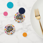 Retro Style Happy Birthday Celebration Confetti (Groep)