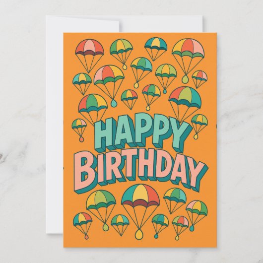 Retro Style Happy Birthday Design Verjaardag Kaart (Voorkant)