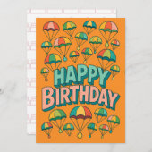 Retro Style Happy Birthday Design Verjaardag Kaart (Voorkant / Achterkant)