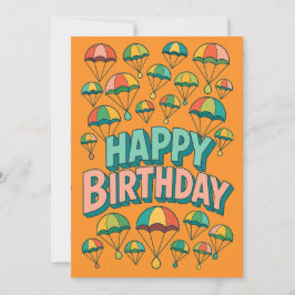Retro Style Happy Birthday Design Verjaardag Kaart