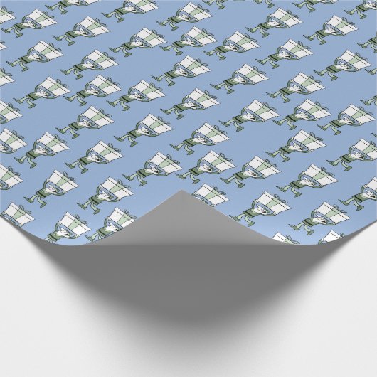 Retro Style Happy Elf Cadeaupapier (Hoek)