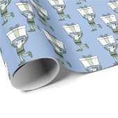 Retro Style Happy Elf Cadeaupapier (Rol Hoek)