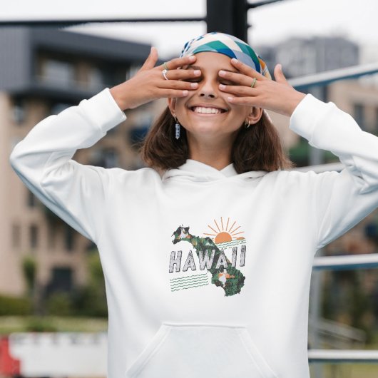 Retro Style Hawaii Silhouette Kinder