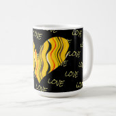 Retro Style Heart Love Mug Cup Koffiemok (Voorkant rechts)