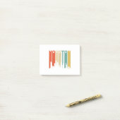 Retro Style Houston Texas Skyline van 1970 Post-it® Notes (Op bureau)