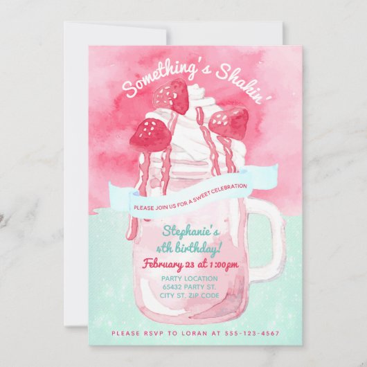 Retro Style Ice Cream Party, verjaardag Kaart (Voorkant)