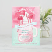 Retro Style Ice Cream Party, verjaardag Kaart (Staand voorkant)