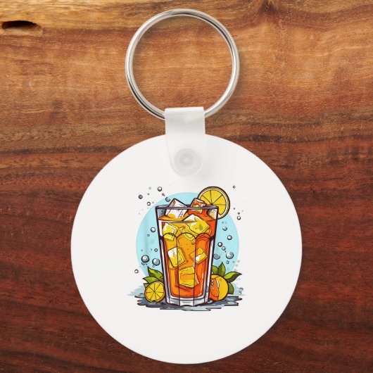 Retro Style Ice Tea  Sleutelhanger (Voorkant)