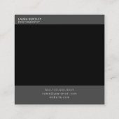 Retro style instant photo square business card vierkante visitekaartje (Achterkant)