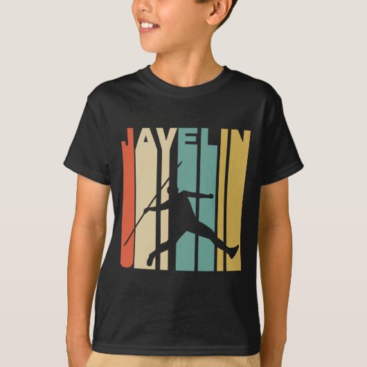Retro Style Javelin Throw Track en Field T-shirt (Voorkant)