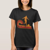 Retro Style Kickball Player Silhouette Kickball T-shirt (Voorkant)
