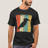 Retro Style Kingfisher Silhouet T-shirt (Voorkant)