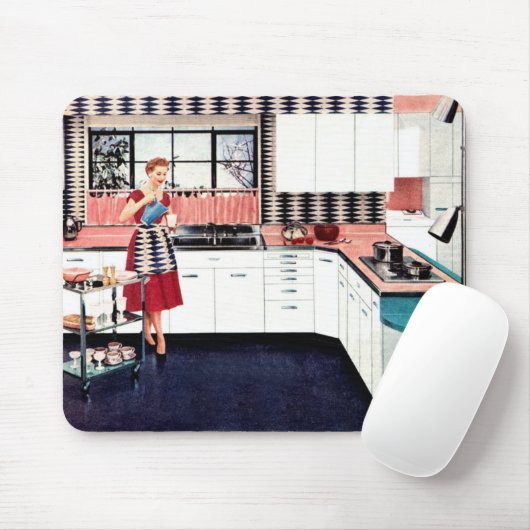 Retro Style Kitchen Mousepad Muismat (Met muis)
