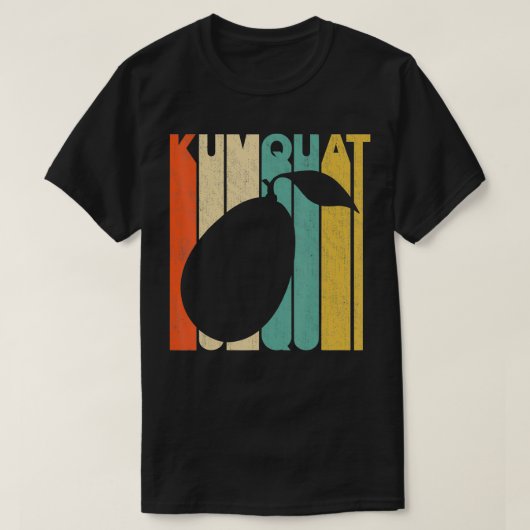 Retro Style Kumquat Silhouet T-shirt (Design voorkant)