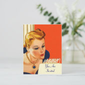 Retro Style - Lady's Birthday Party Invitation Kaart (Staand voorkant)