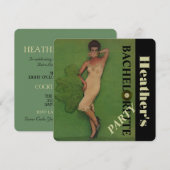 Retro Style Lingerie Bachelorette Party voor vrouw Kaart (Voorkant / Achterkant)