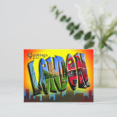 Retro Style London Briefkaart (Staand voorkant)