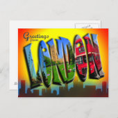 Retro Style London Briefkaart (Voorkant / Achterkant)