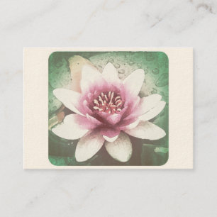 RETRO STYLE "LOTUS"-VISITEKAARTJE OP CREAM VISITEKAARTJE