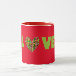 Retro Style LOVE en Mok Cup