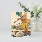 Retro Style Luau Pool Party Grass Skirt Invitation Kaart (Staand voorkant)