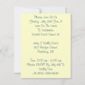 Retro Style Luau Pool Party Grass Skirt Invitation Kaart (Achterkant)