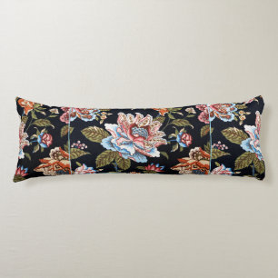 Retro Style Meerkleurig Bloemen Ornament Lichaamskussen