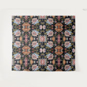 Retro Style Meerkleurig Bloemen Ornament Wandkleed (Voorkant (horizontaal))