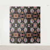 Retro Style Meerkleurig Bloemen Ornament Wandkleed (Voorkant)