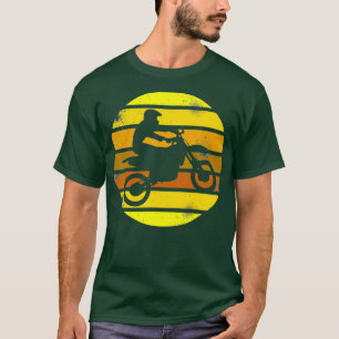 Retro Style Motorcross Vuilfiets Sport T-shirt