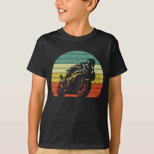 Retro Style Motorfiets Sportfiets T-shirt (Voorkant)