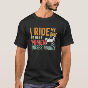 Retro Style Mountainbiker Cyclist Crash My Bike Fu T-shirt