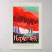 Retro Style NASA-reisposter - Kepler 186f-rondleid Poster (Voorkant)