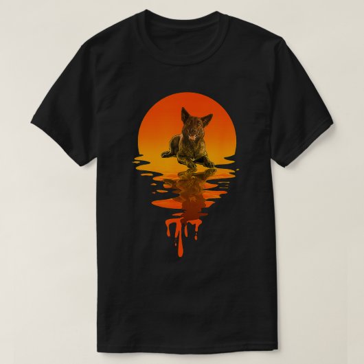 Retro Style Nederlandse Herder T-shirt (Design voorkant)