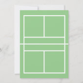 Retro Style Neon Blauw Theme Pickleball Verjaardag Kaart (Achterkant)