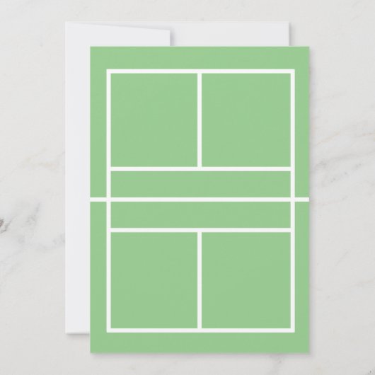 Retro Style Neon Blauw Theme Pickleball Verjaardag Kaart (Achterkant)