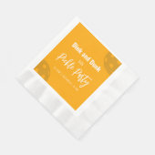 Retro Style Neon Sinaasappel thema Pickleball Verj Servet (Hoek)