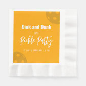 Retro Style Neon Sinaasappel thema Pickleball Verj Servet (Voorkant)