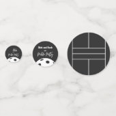 Retro Style Neon Zwart Thema Pickleball Verjaardag Confetti (Achterkanten)