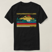  Retro Style New York Canandaigua Lake T-shirt (Design voorkant)