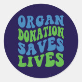 Retro Style Organ Donation Saves Lives Sticker (Voorkant)