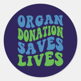 Retro Style Organ Donation Saves Lives Sticker