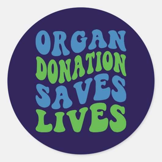 Retro Style Organ Donation Saves Lives Sticker (Voorkant)
