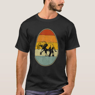 Retro Style Paasei Grafische paasdag Elephan T-shirt
