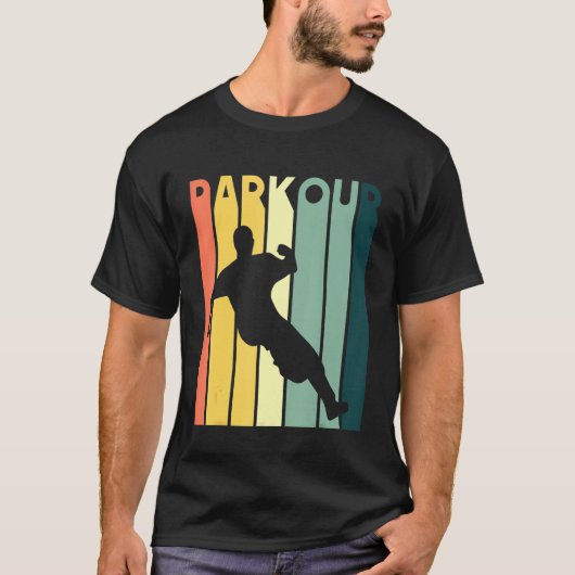 Retro Style Parkour Urban Free Running T-shirt (Voorkant)