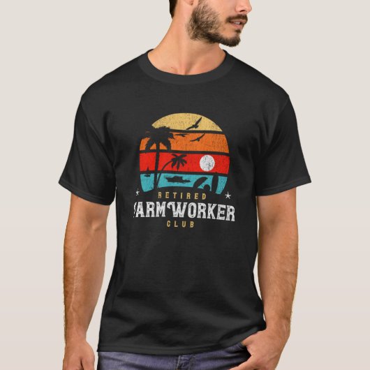 Retro Style Pensioen Gag Idee Gepensioneerd Boerde T-shirt (Voorkant)