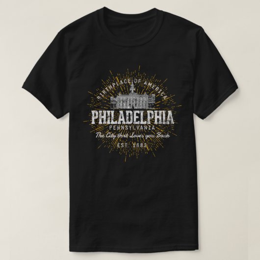 Retro Style Philadelphia T-shirt (Design voorkant)