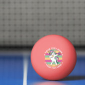 Retro Style Ping Pong Dabbing Unicorn Pingpongbal (Net)
