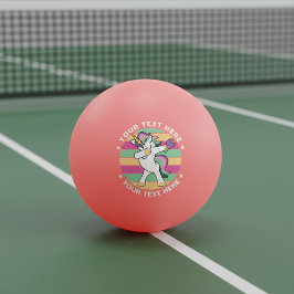 Retro Style Ping Pong Dabbing Unicorn Pingpongbal