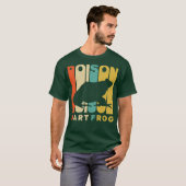 Retro Style Poison Dart Frog Silhouette T-shirt (Voorkant volledig)